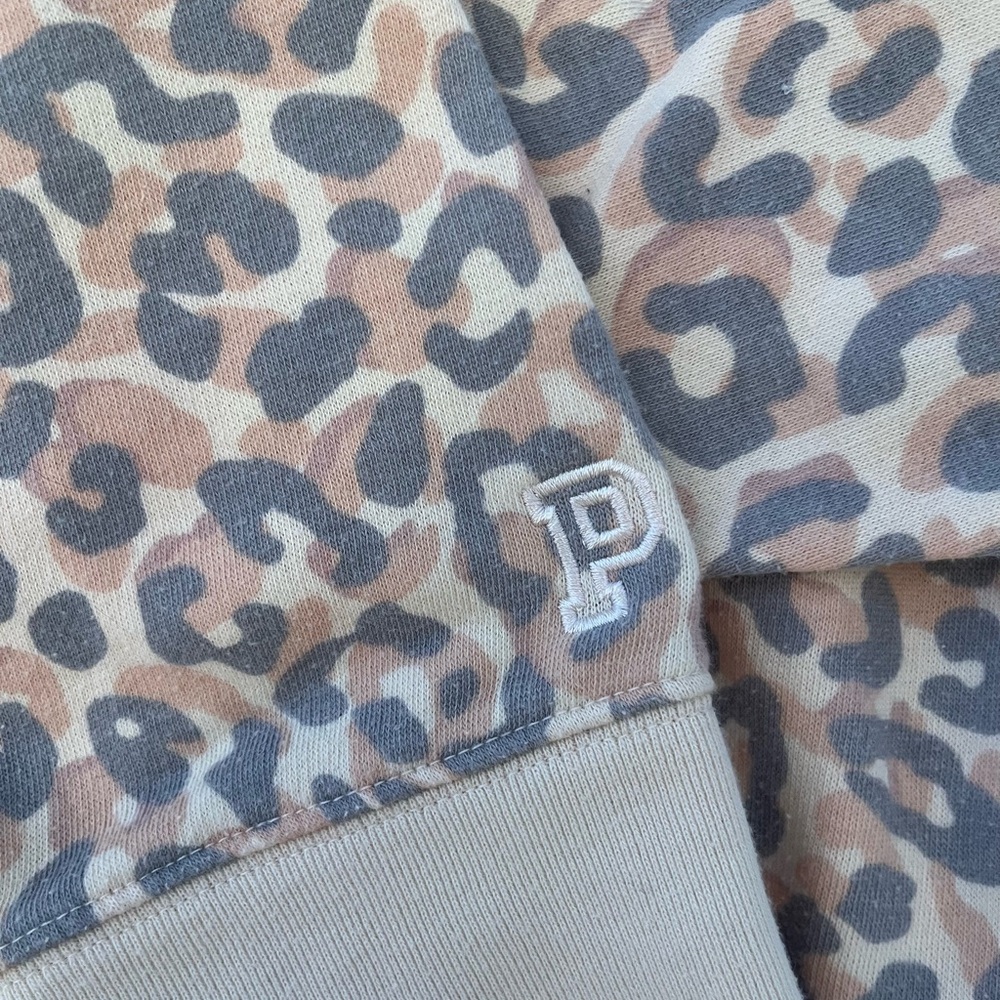VS Pink, Leopard Print Sweatshirt size Small. - Picture 2 of 4